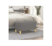 Bankje 70x35x41 cm stof donkergrijs349368