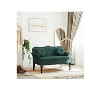 vidaXL Banc avec coussins 120,5x65x75 cm velours vert foncé