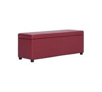 vidaXL Banc-coffre Banquette pouf simili cuir Bordeaux avec rangement pour salon/chambre