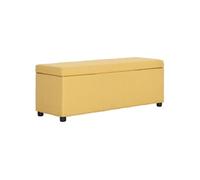 vidaXL Banc avec compartiment de rangement 116 cm Jaune Polyester Jaune