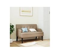 vidaXL Banc avec dossier en similicuir cappuccino 112x65,5x75 cm 372152