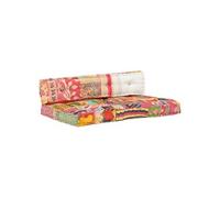 vidaXL Coussin de canapé Palette Multicolore tissu patchwork
