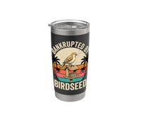 Bankrupted By Bird Seed Lunettes de soleil rétro pour observer les oiseaux Gobelet isotherme en acier inoxydable double paroi