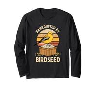 Bankrupted by Birdseed Observation des Oiseaux Vintage Manche Longue