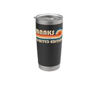 BANKS Retro 70s 80s Sunset Stripe Gobelet isotherme en acier inoxydable double paroi