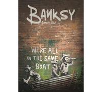 Banksy Calendrier mural 2026, format A3, 29,7 x 42 cm, 12 photos mensuelles, à spirale, en couleur.