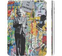 Banksy Einstein Love Is The Answer Coque Pour Ipad 2020 En Tpu Résistant Aux Chocs, Réglage Automatique De L'angle De Veille/Réveil, Jolie Coque De Protection Transparente 10.2in