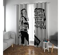 Banksy Graffiti Art Blackout Rideaux pour Salon Chambre Thermique Rideaux Œillets Bruit Réduction de la pièce Fenêtre d’assombrissement 2 Panneaux H228xB117