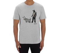 Banksy Haring Dog Graffiti Street Art T-Shirt Art Homme Femme Classique Urban T-shirts, gris, XL