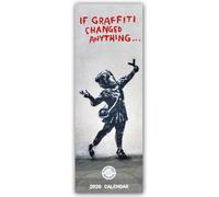 Banksy - If Graffiti Changed Anything 2026 - Slimline-Kalender: Original Carousel Calendar [Mehrsprachig] [Kalender]