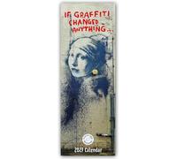 Banksy - If Graffiti Changed Anything 2027 - Slimline-Kalender: Original Carousel Calendar [Mehrsprachig] [Kalender]