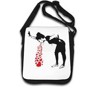 Banksy Love Sick Girl Vomiting Valentine's Day Hearts Sac à bandoulière Blanc
