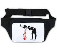 Banksy Love Sick Girl Vomiting Valentine's Day Hearts Sac banane Blanc
