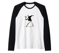 Banksy PAPL2171 Graffiti Love is in The Air Art Moderne Manche Raglan