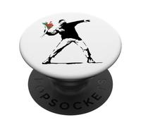 Banksy PAPL2171 Graffiti Love is in The Air Art Moderne PopSockets PopGrip Adhésif