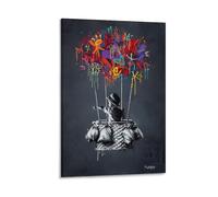 Banksy Poster Tapisserie Street Graffiti Art (25) Impression sur toile Affiches d'œuvres d'art Esthétique 40 x 60 cm
