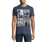 Banksy Street Art Divers Tag Graffiti Crew Neck Cotton T-Shirt Homme Denim, denim, XL