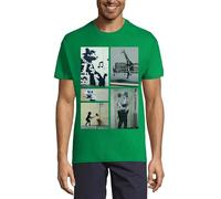 Banksy Street Art Divers Tag Graffiti Crew Neck Cotton T-Shirt Homme Kelly Green, vert kelly, XXL