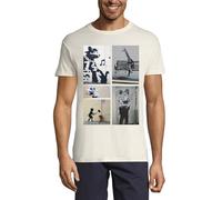 Banksy Street Art Divers Tag Graffiti Crew Neck Cotton T-Shirt Homme Naturel, naturel, XL