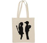 Banksy Street Art Heartbreaker And Sad True Love Sac fourre-tout en coton naturel Blanc