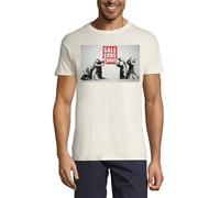 Banksy Street Art Sale Ends Today Crew Neck Cotton T-Shirt Homme Naturel, naturel, L