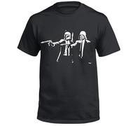 Banksy Vader's Pulp Fiction Funny Vintage T-Shirt Top Homme, T-shirt noir., L