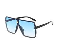 BANLV Lunettes de Soleil Monobloc à Grande Monture pour Hommes, Lunettes de Soleil en Film océanique pour Femmes, Pare-Brise d'équitation en Plein air