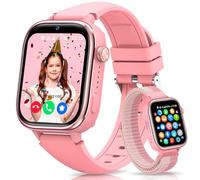 BANLVS 4G Montre Connectée Enfant, Montre Telephone Enfant avec GPS, Appel Vidéo, Chat Vocal, SOS, Mode Classe, IP68, Réveil, Podomètre, Smartwatch Cadeau pour Garçons Filles, Rose, Garantie 3 Ans