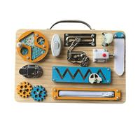 AWHAO Banneau d'activité du conseil d'administration de verres en bois, motricité fine, jouet sensoriel, apprentissage préscolaire pour les enfants de, Style A