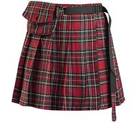 Banned Alternative Kilt Check It Out Femme Jupe Courte Rouge L 100% Polyester