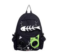 Banned Apparel Kitty Haut-parleur Sac à dos Fish-Bone Purse 3,5 mm Aux Vert