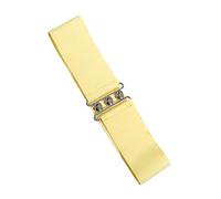 Banned Ceinture Large de Rétro Vintage Élastiquée - Jaune pâle (Small)