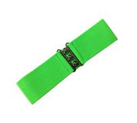 Banned Ceinture Large de Rétro Vintage Élastiquée - Néon vert (L)