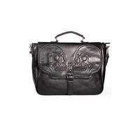 Banned Fire Armor Cartable Sac Bandoulière Tête de Mort Embossé Simili Cuir Gothique