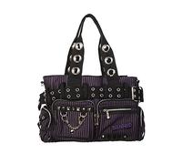 Banned Sac à bandoulière en toile rayée Punk