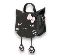 Banned Sac à main interdit Meowgical Dreams avec breloques en similicuir représentant un chat mignon et des pattes de chat