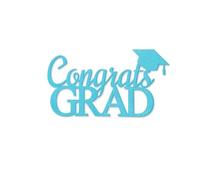 Banner avec Guirlande Chapeau de Diplôme Casquette de remise diplôme en feutre, 3 pièces, décorations fête(SKY BLUE)