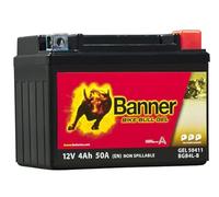 Banner Bike Bull Batterie de moto Gel 50411 4 Ah 12 V BGB4L-B YB4L-B sans entretien