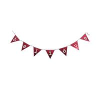 Banner de fanions de Noël, en métal fer rustique inspiré croire triangle drapeau de bruant décoration de Noël pour les fournitures de vacances de foyer d'anniversaire