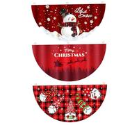 Banner de Noël Joyeux 3pcs Snowman & Ghomes & Sledge Christmas Bunting 1.5x3ft Amosphère Festive Suspendue