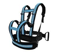 BANNESE Harnais De Sécurité Moto Enfant, Ceinture Moto Passager avec Hauteur Et Tour De Taille Réglables, Conception À Double Poignée, Conception À Bande Réfléchissante,Light Blue