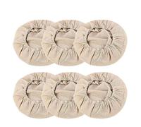 Banneton à Pain Rond - Non spécifié - Diamètre 23cm - Lot de 6 - Couverture en Tissu - Beige