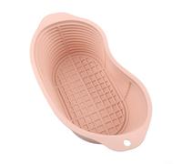 Banneton en silicone résistant à la température pour pâte à pain au levain, fermentation au four, réfrigérateur, congélateur - Non déformable sous charge - Rose ovale