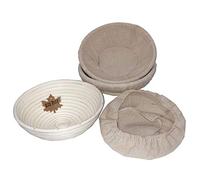 Banneton Goodchanceuk Lot de 3 corbeilles à pain rondes en rotin naturel 25,4 cm