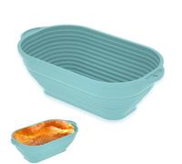 Banneton Pour Pain, Silicone Panier de Fermentation Oval, Accessoires de Cuisson Réutilisables Adapté à la Préparation de Tous Types de Pains, Pizzas et Autres