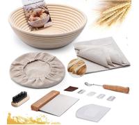 Banneton rond LImpermabilit Panier 2Panier de Fermentation du Pain Livr avec grattoir pte doublure en tissu