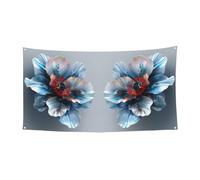 Bannière 3D à imprimé floral - Accessoires de fête d'anniversaire - Fournitures de fond pour photographie
