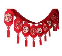 Bannière 3D festive du Nouvel An avec pendentifs rouges pour améliorer l'atmosphère de fête n'importe où (C)