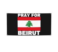 Bannière 4x6 Ft Beirut Unity Yard Sign pour les festivals - durable avec anneaux en métal