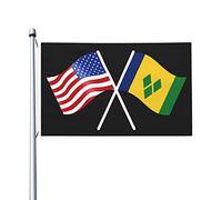 Bannière 90X150Cm Drapeau Américain De Saint-Vincent-Et-Les Grenadines Résistants Aux Intempéries Extérieur Drapeaux Double Couture Drapeaux De Pirate Pour Événements,Célébration